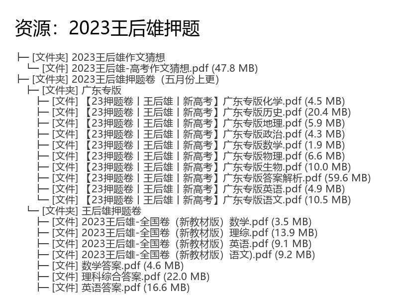 2023高考押题王后雄作文猜想及全国卷系