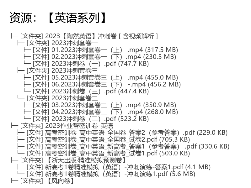 2023高三英语陶然冲刺卷视频解析完整版
