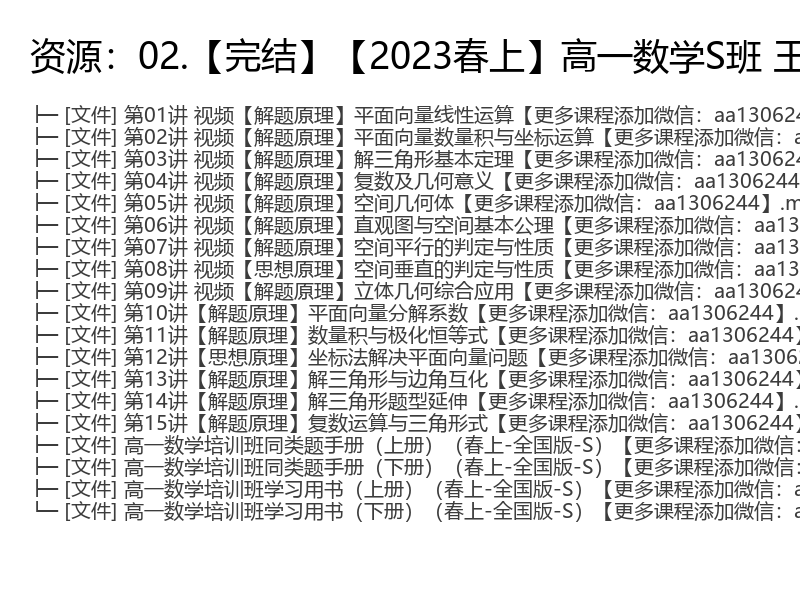 【2023春上】高一数学S班 王子悦