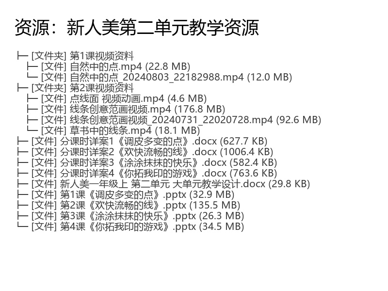 23一年级美术王堇第四单元教学资源